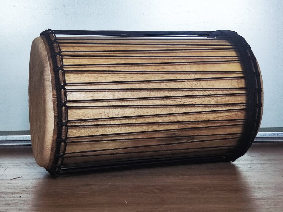 Dundun bass drums - Guinea sangban dunun 4 hoops mounting