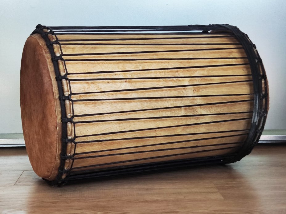 Dundun bass drums - Guinea sangban dunun 4 hoops mounting