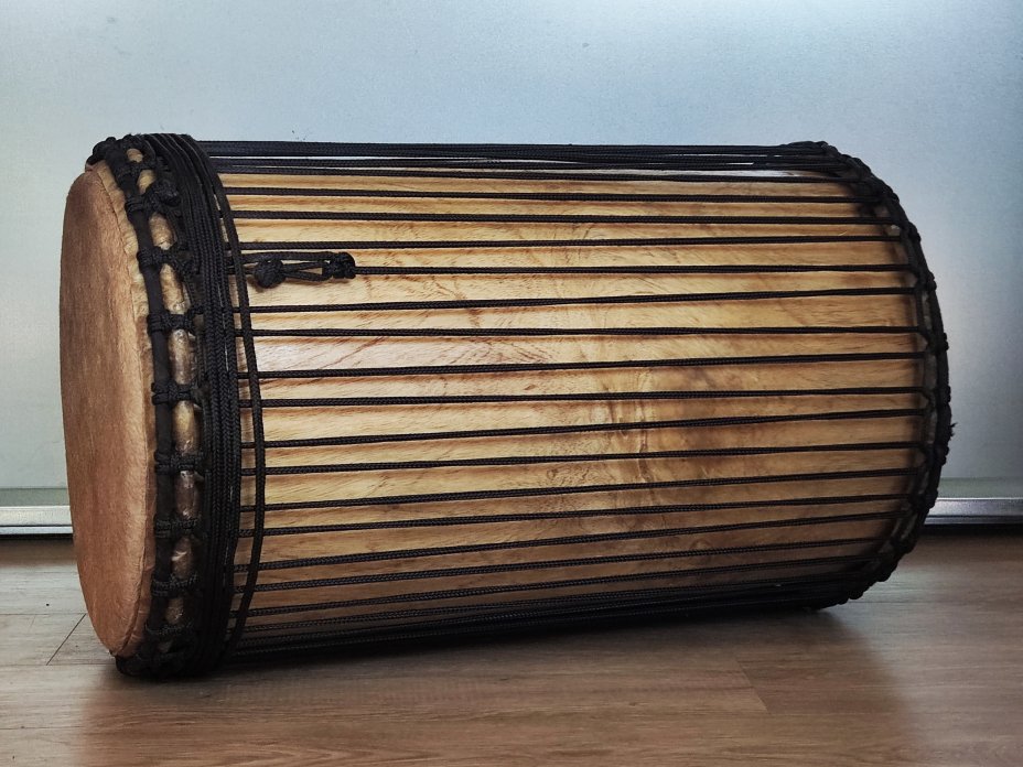 Dundun bass drums - Guinea sangban dunun 4 hoops mounting