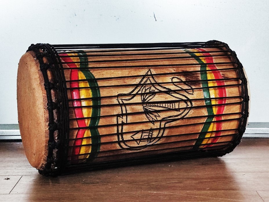 Dundun bass drums - Guinea sangban dunun 4 hoops mounting