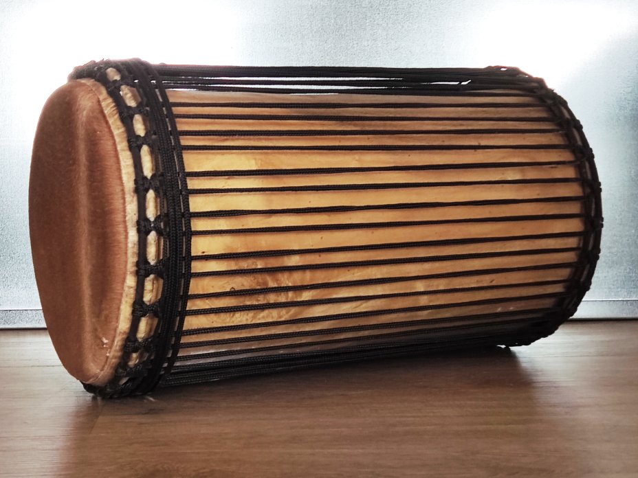 Dundun bass drums - Guinea sangban dunun 4 hoops mounting