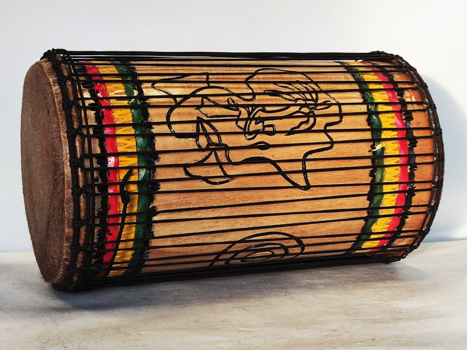 Dundun bass drums - Guinea sangban dunun 4 hoops mounting