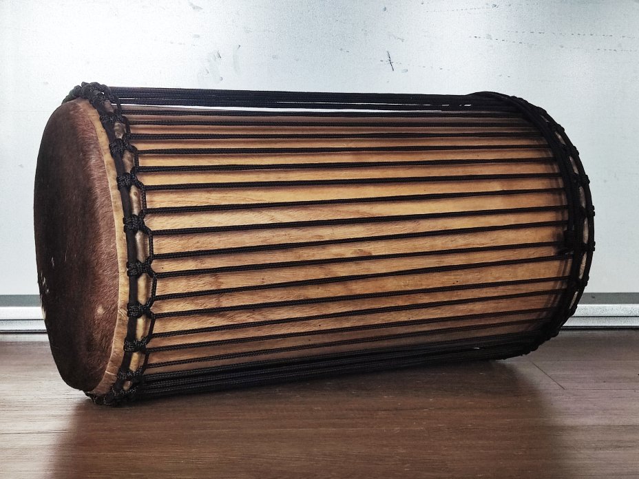 Dundun bass drums - Guinea sangban dunun 4 hoops mounting