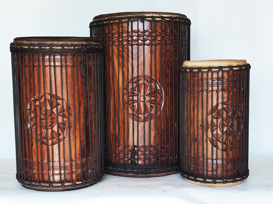 Set of dundun bass drums - Guinea dunun set