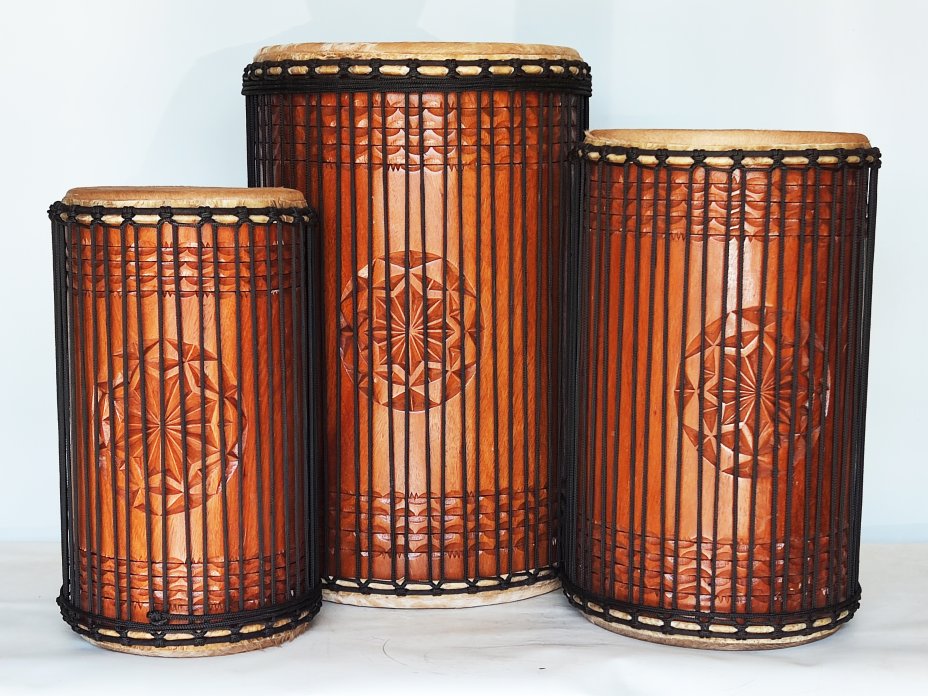 Set of dundun bass drums - Guinea dunun set