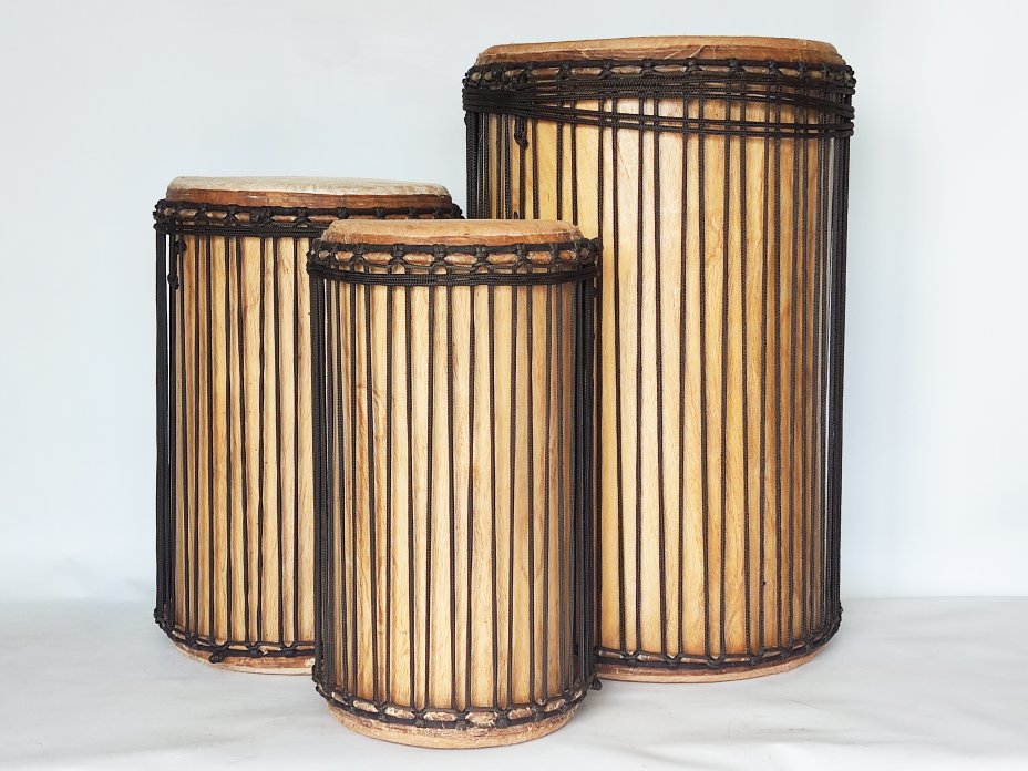 Set of dundun bass drums - Guinea dunun set 6616