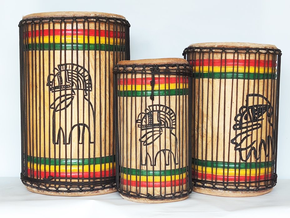 Set of dundun bass drums - Guinea dunun set