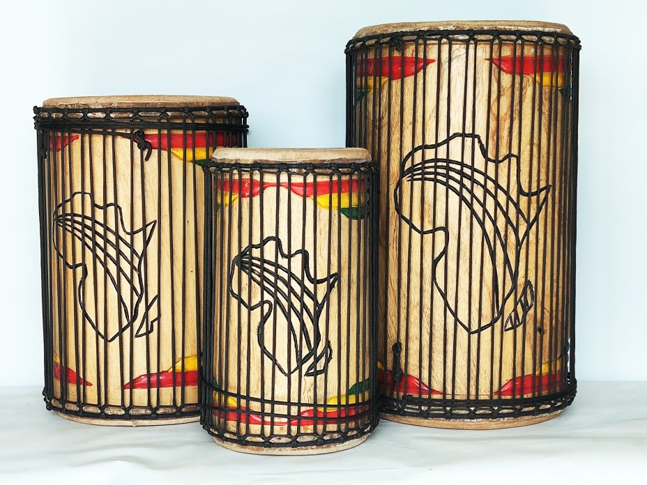Set of dundun bass drums - Guinea dunun set