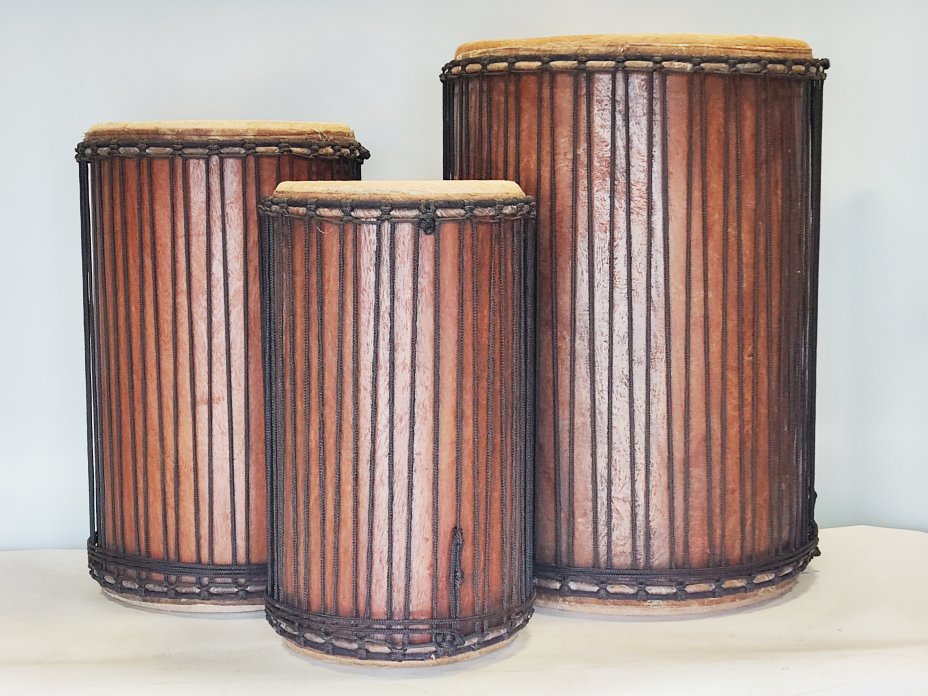 Set of dundun bass drums - Guinea dunun set