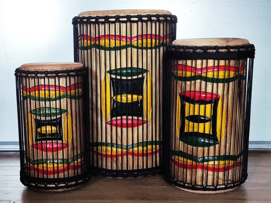 Set of dundun bass drums - Guinea dunun set