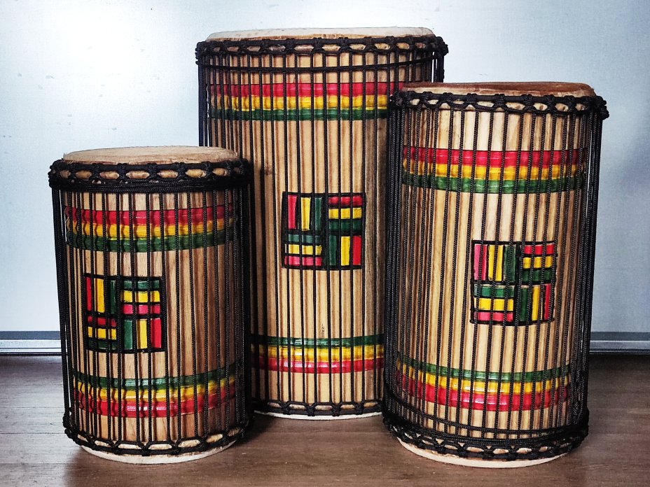 Set of dundun bass drums - Guinea dunun set