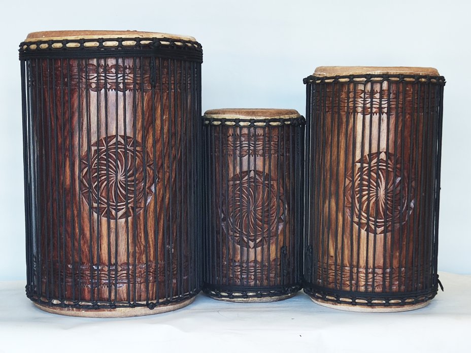Set of dundun bass drums - Guinea dunun set