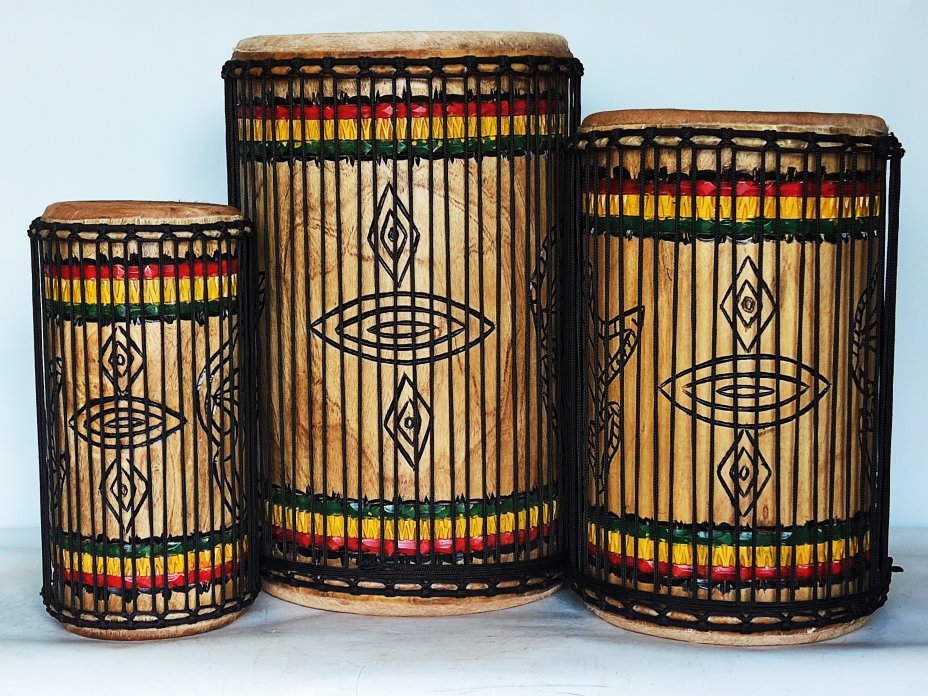 Set of dundun bass drums - Guinea dunun set