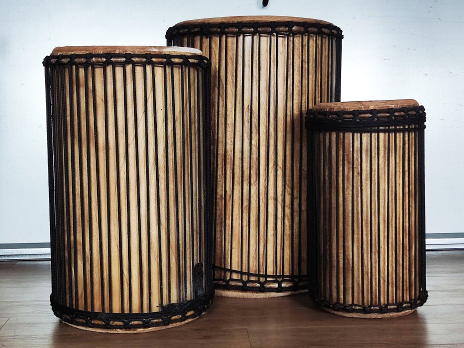 Set of dundun bass drums - Guinea dunun set