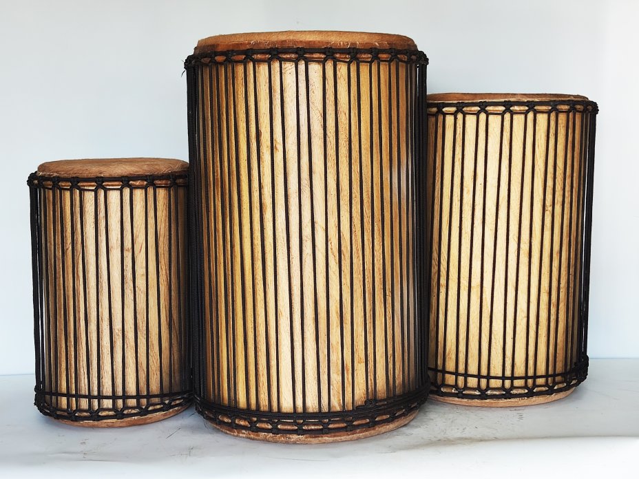 Set of dundun bass drums - Guinea dunun set