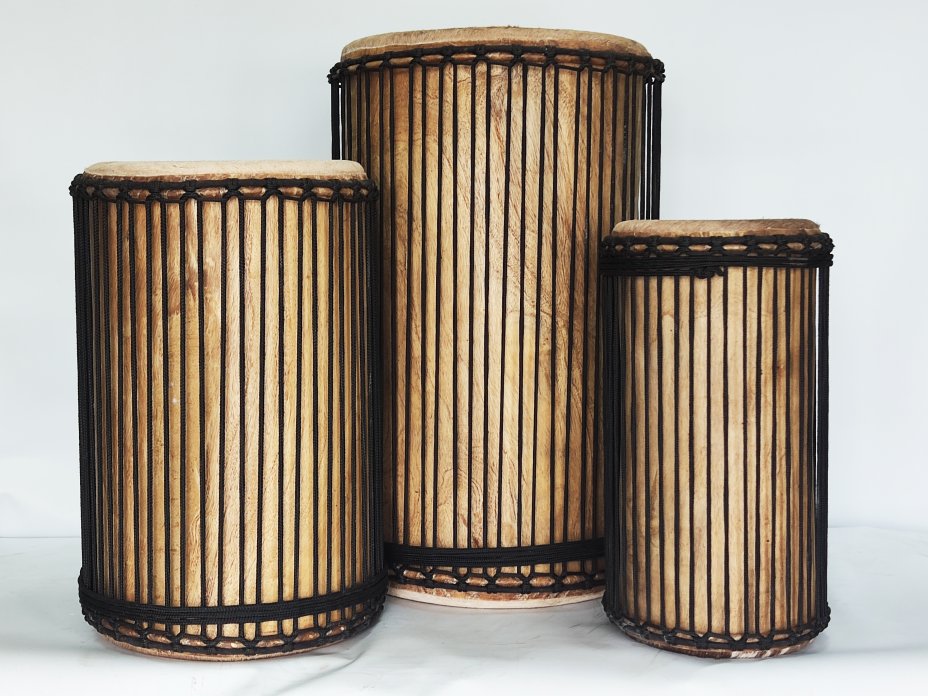 Set of dundun bass drums - Guinea dunun set
