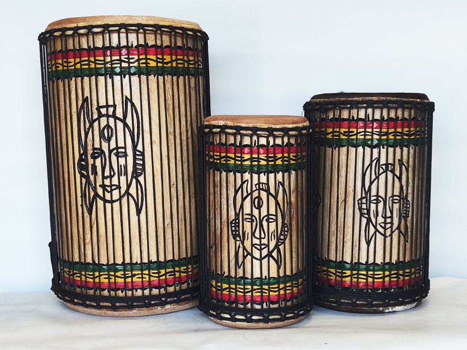 Set of dundun bass drums - Guinea dunun set