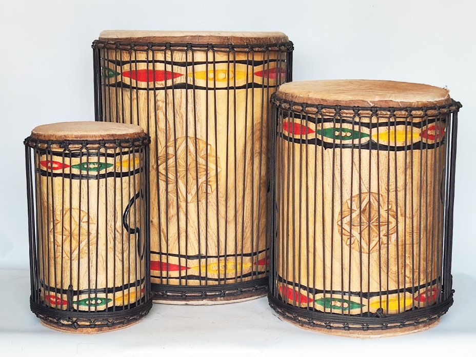 Melina (beechwood) Guinea dunun drums set