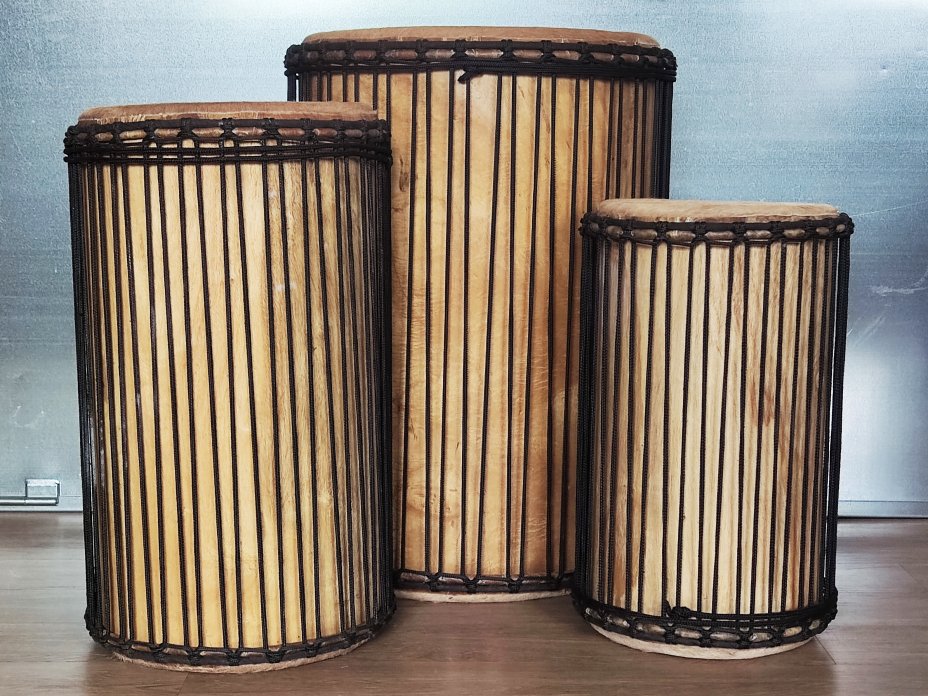 Set of dundun bass drums - Guinea dunun set