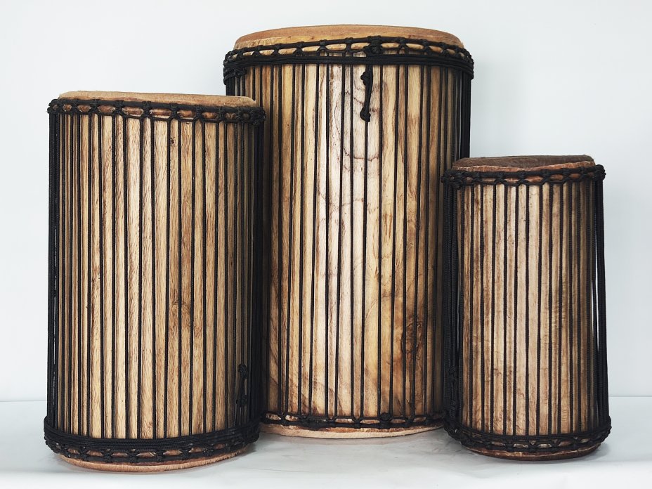Set of dundun bass drums - Guinea dunun set