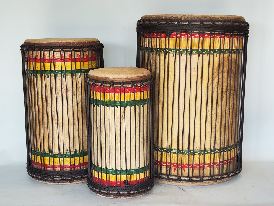 Set of dundun bass drums - Guinea dunun set 6587