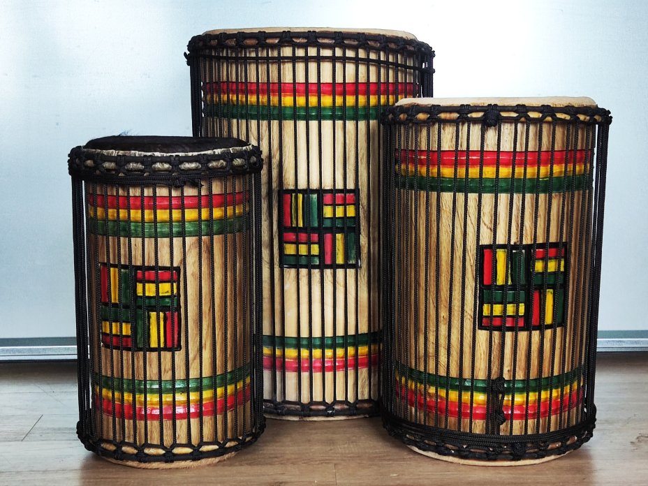 Set of dundun bass drums - Guinea dunun set