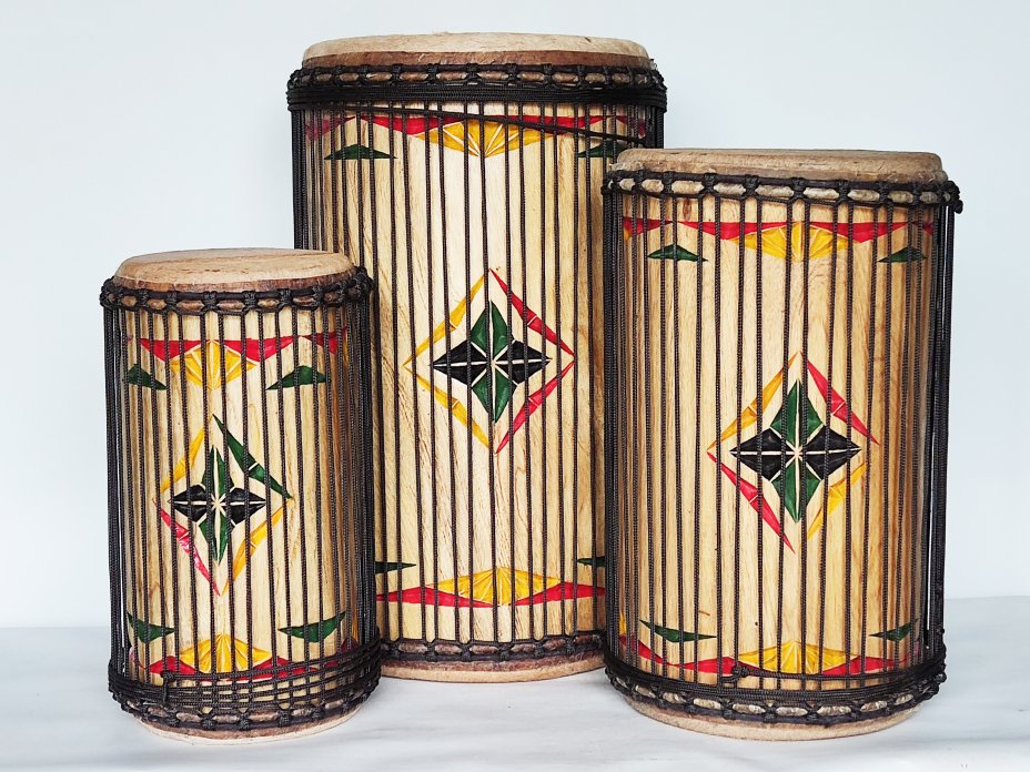 Set of dundun bass drums - Guinea dunun set