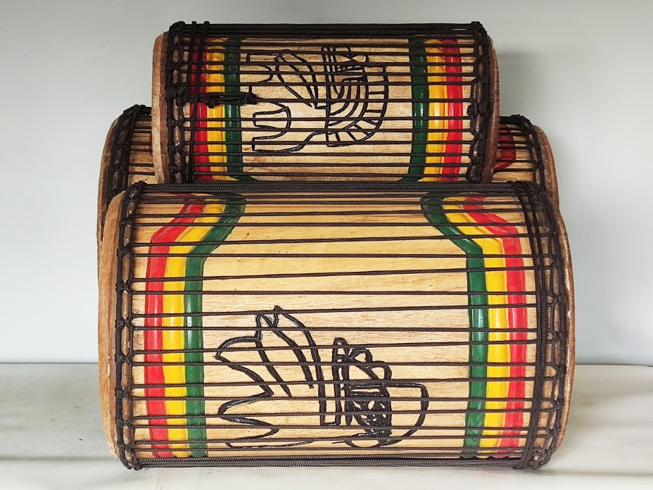 Set of dundun bass drums - Guinea dunun set 6659