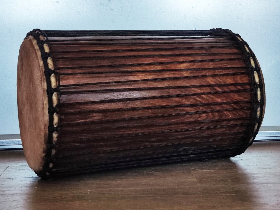 Dundun bass drums - Guinea sangban dunun 4 hoops mounting