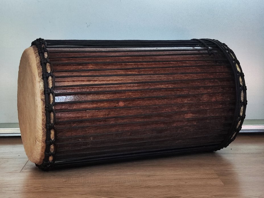 Dundun bass drums - Guinea sangban dunun 4 hoops mounting