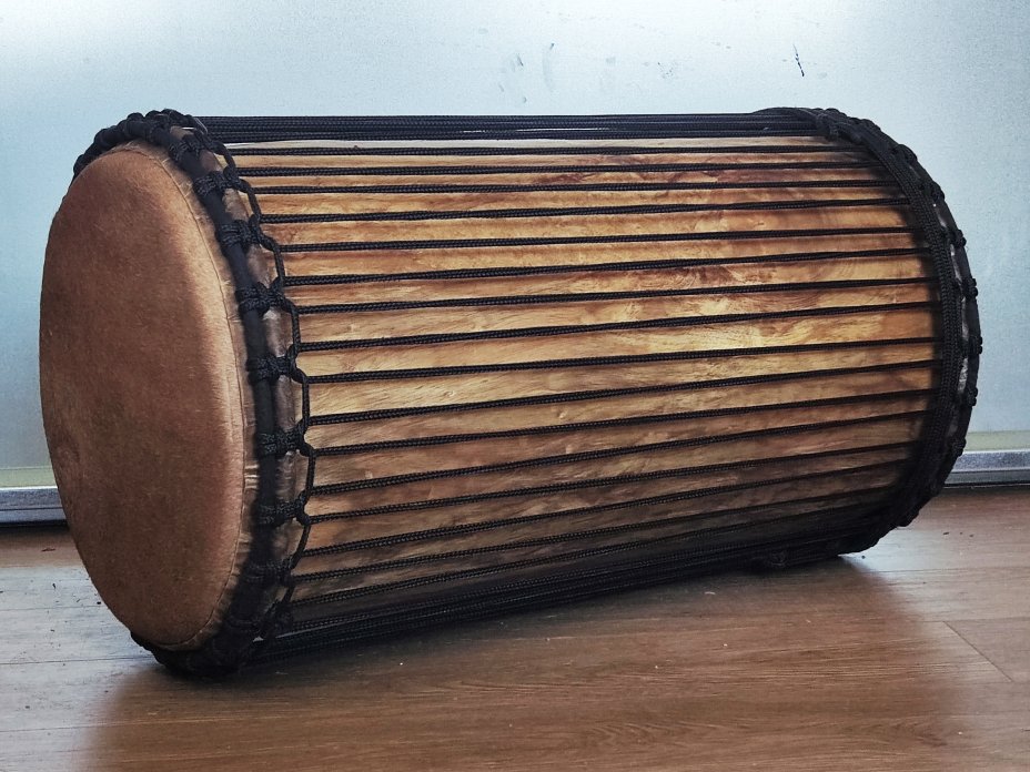 Dundun bass drums - Guinea sangban dunun 4 hoops mounting