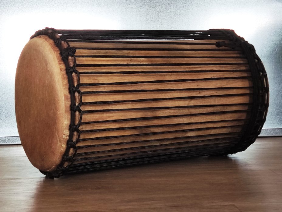Dundun bass drums - Guinea sangban dunun 4 hoops mounting
