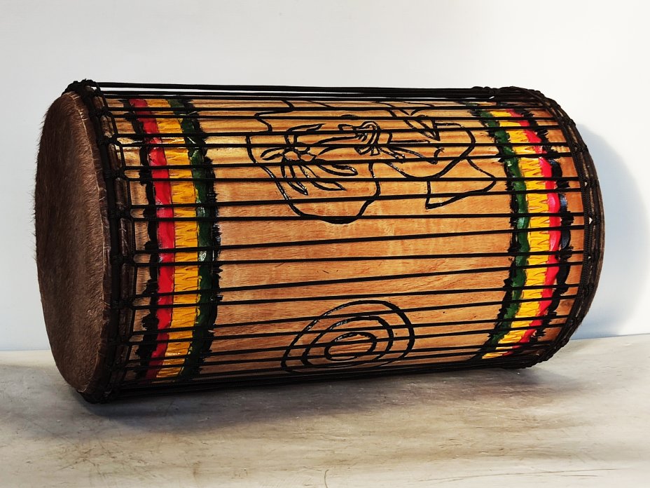 Dundun bass drums - Guinea sangban dunun 4 hoops mounting