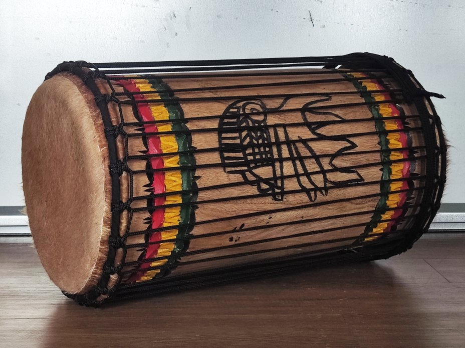 Dundun bass drums - Guinea sangban dunun 4 hoops mounting
