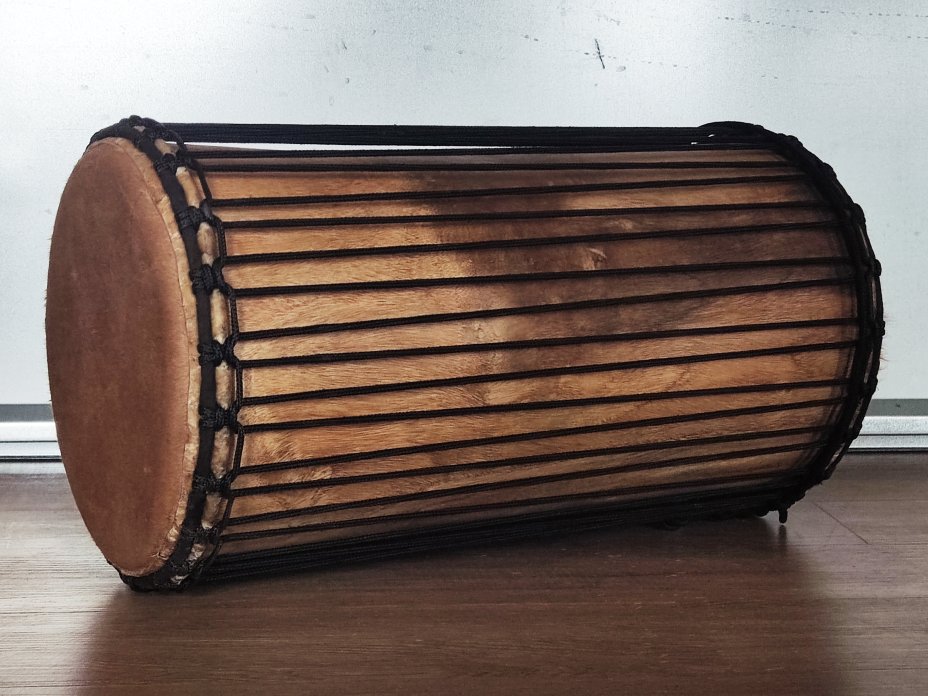 Dundun bass drums - Guinea sangban dunun 4 hoops mounting