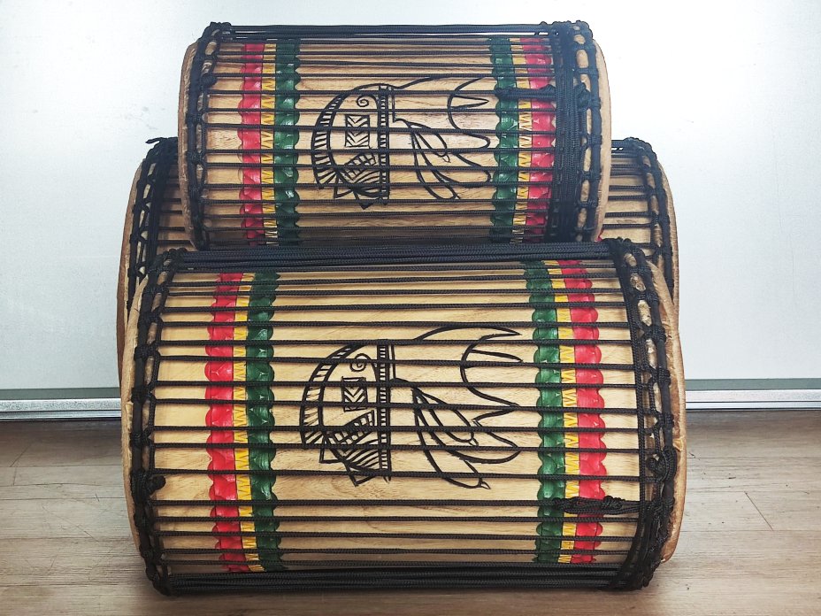 Set of dundun bass drums - Guinea dunun set