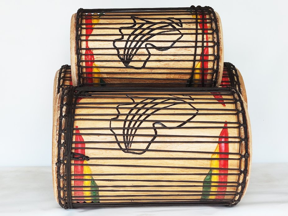 Set of dundun bass drums - Guinea dunun set