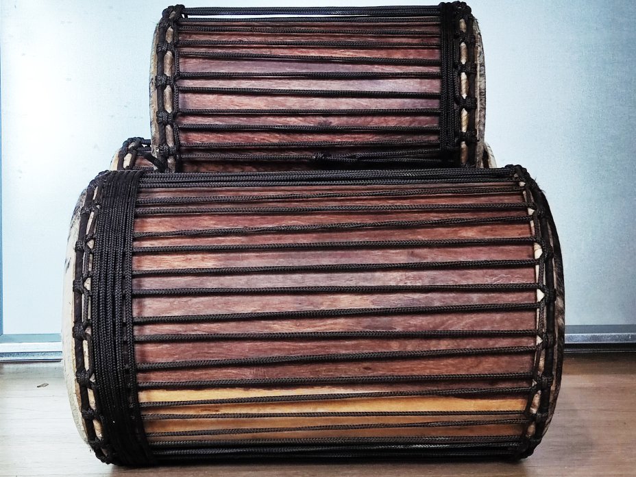 Set of dundun bass drums - Mali dunun set