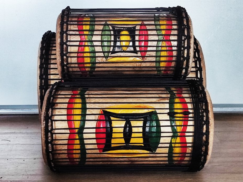 Set of dundun bass drums - Guinea dunun set