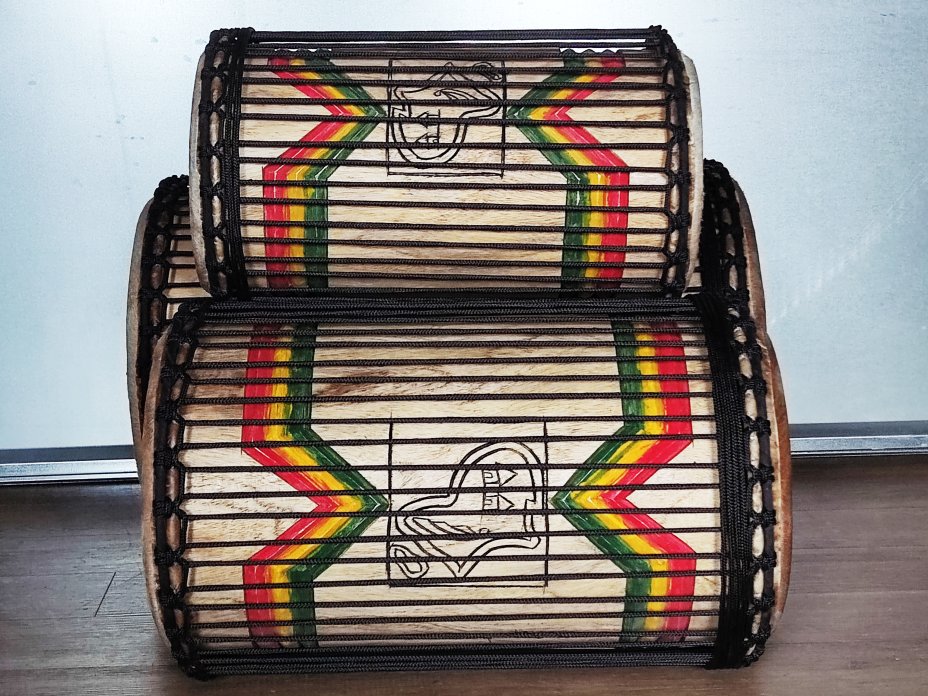 Set of dundun bass drums - Guinea dunun set