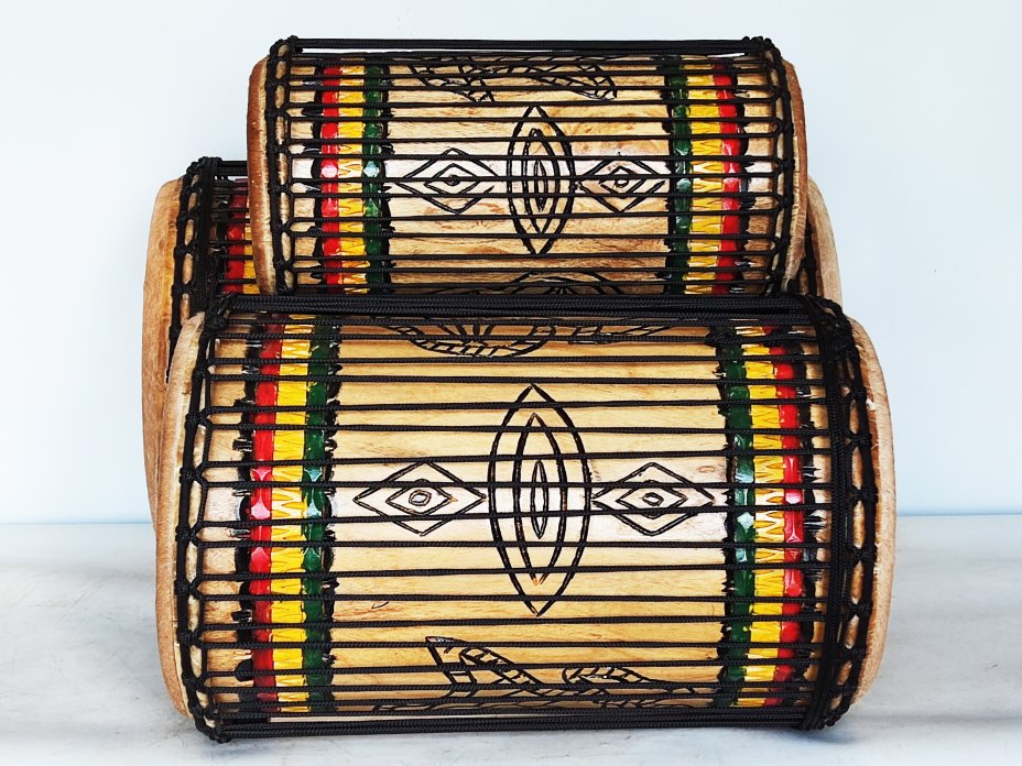 Set of dundun bass drums - Guinea dunun set
