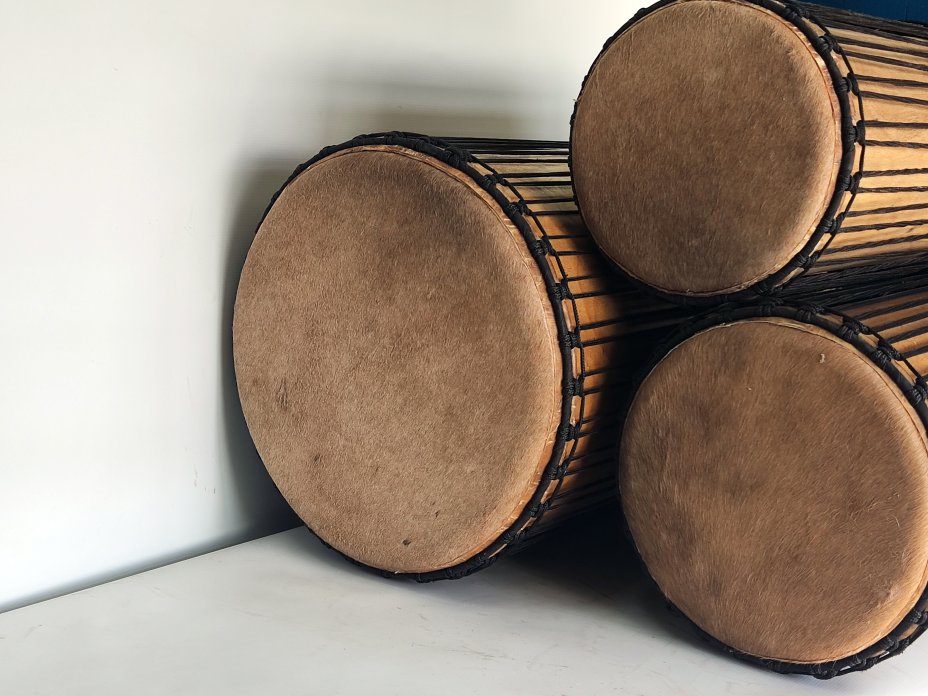 Set of dundun bass drums - Guinea dunun set