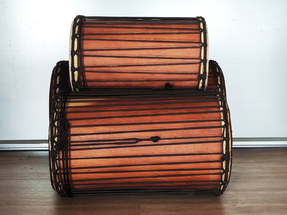 Set of dundun bass drums - Mali dunun set