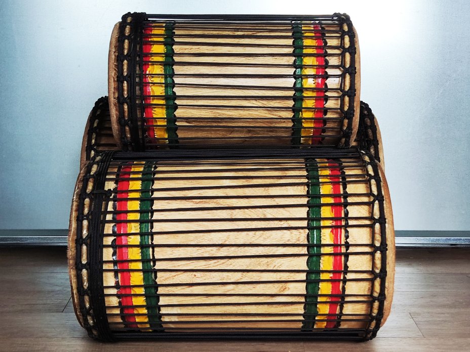 Set of dundun bass drums - Guinea dunun set