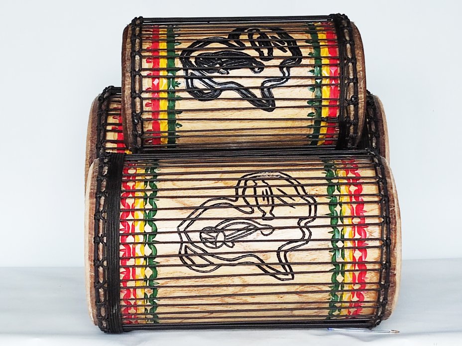Set of dundun bass drums - Guinea dunun set