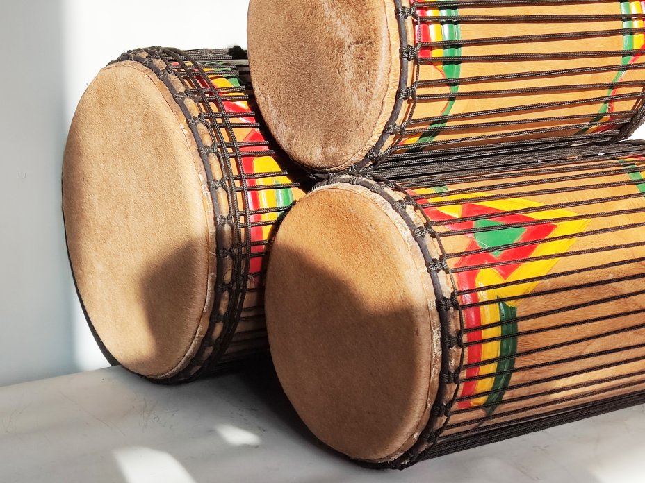 Set of dundun bass drums - Guinea dunun set 6658