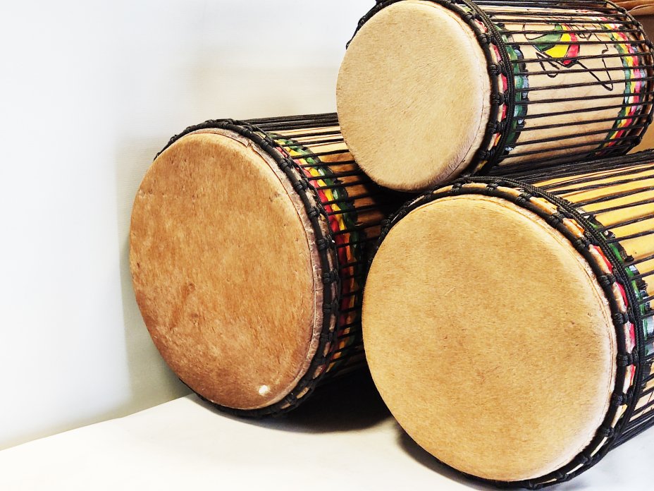 Set of dundun bass drums - Guinea dunun set