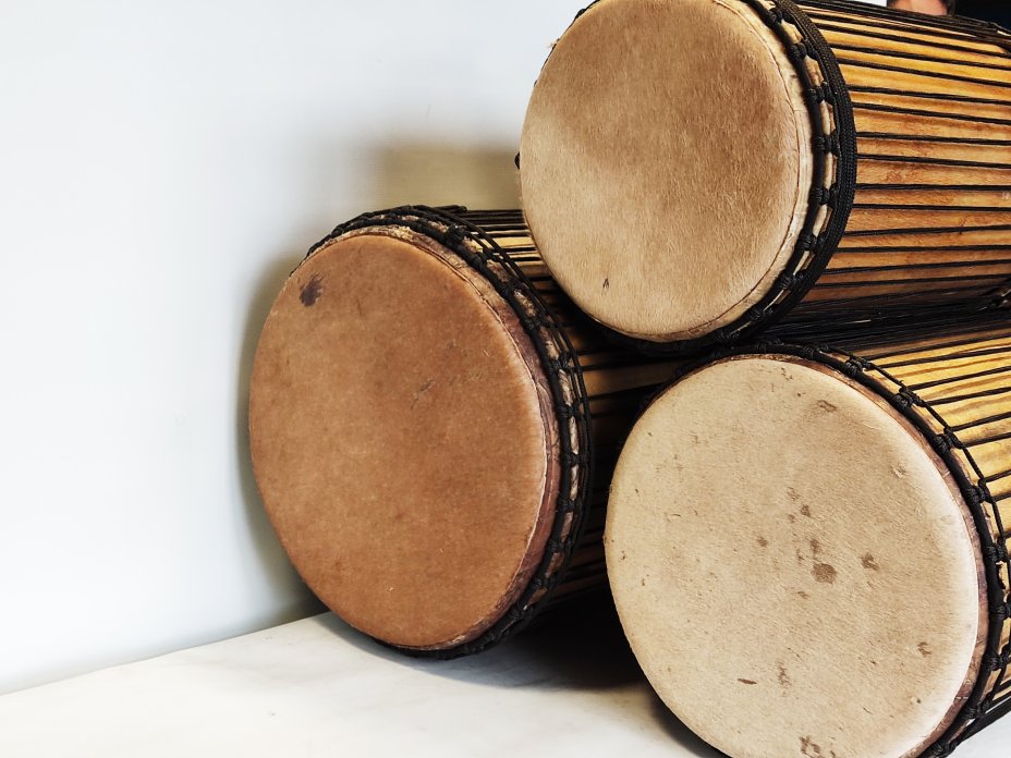 Set of dundun bass drums - Guinea dunun set
