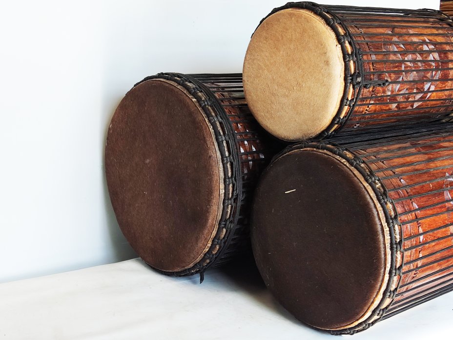 Set of dundun bass drums - Guinea dunun set