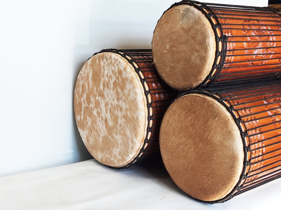 Set of dundun bass drums - Guinea dunun set